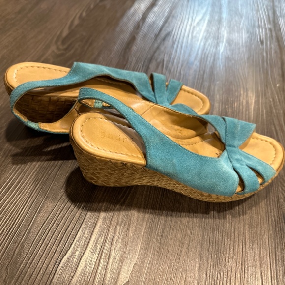 Turquoise Sandal//Wedge/Shoes - Picture 4 of 4